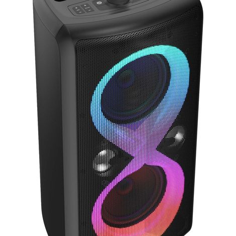 Majestic Fire 90 – Speaker Wireless 5.3 100W RMS, Luci LED 7 Effetti, Karaoke, USB/MicroSD/AUX/Microfono/Chitarra, Batteria 6000mAh, IPX4 (1/4)