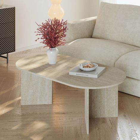 Couchtisch Kynd 119x60x40 cm Travertin [en.casa]