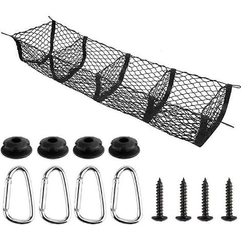 Filet de rangement pour coffre de voiture, filet de rangement en maille, filet de chargement pour coffre, accessoires de camion, porte-bagages, filet à bagages pour coffre de voiture (1/5)