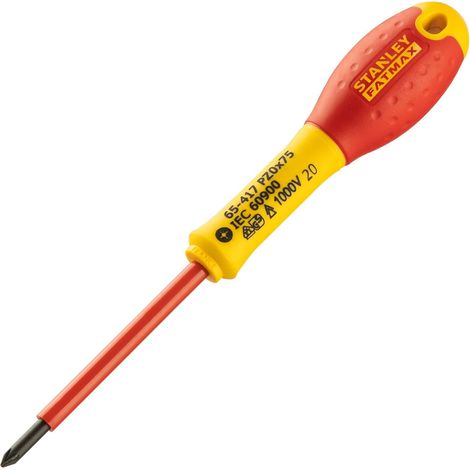 FatMax� VDE Insulated Screwdriver Pozidriv Tip PZ0 x 75mm STA065417