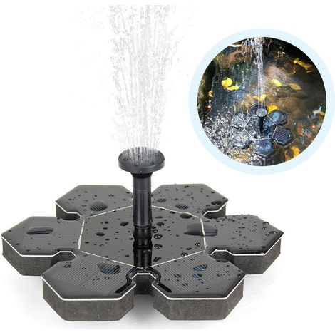 Fontaine solaire, pompe à eau solaire extérieure avec panneau solaire monocristallin