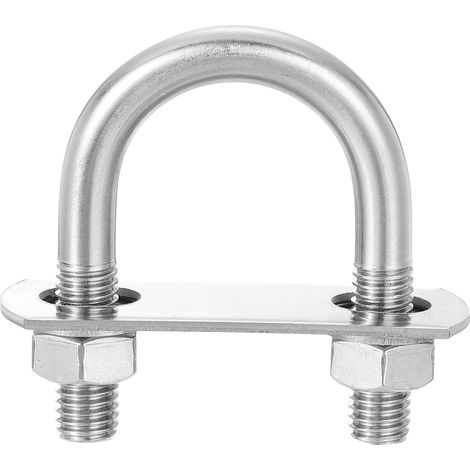 Boulons en U Ronds, 4 Ensembles de 38mm (1,5") de Largeur Intérieure 69mm de Longueur M10 Boulon de Serrage en U en Acier Inoxydable 304 avec Écrous et Plaques (1/5)