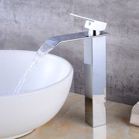 Badarmatur Wasserhahn Mischbatterie Aufsatzwaschbecken Armatur Einhebelmischer (1/5)