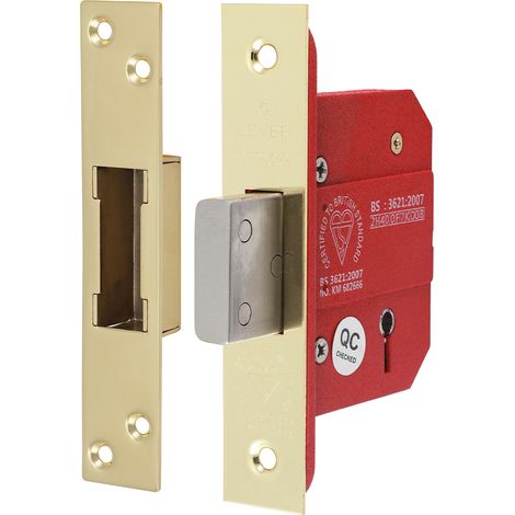 TIMCO 5 Lever British Standard Deadlock Electro Brass - 66mm