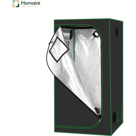 Gewächshaus aus schwarzem Oxford-Stoffstahl 60 x 60 x 120 cm HOMAIRE (1/5)