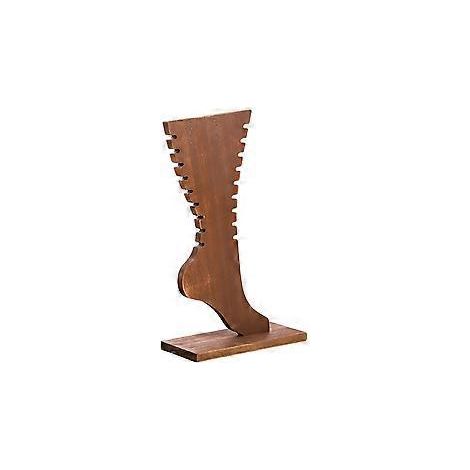 Présentoir à bijoux innovant en forme de bottes hautes, accessoire de rangement pour colliers, boucles d'oreilles et bracelets (couleur noyer) (1/5)