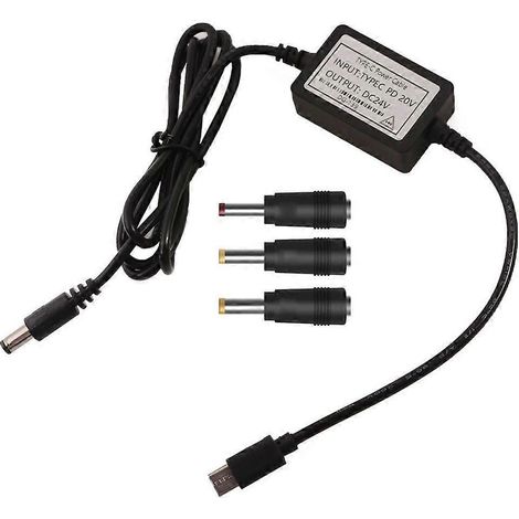 USB-Typ-C-Stecker auf 5,5 x 2,1 mm Stecker, 24-V-Ladekabel für Router