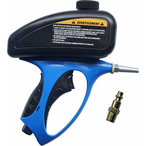 Sandblaster Kit de pistolet Machine de sable de poche avec buse pour des projets de dynamitage Supprimer la piscine de la tache de peinture pour la douche, (1/5)