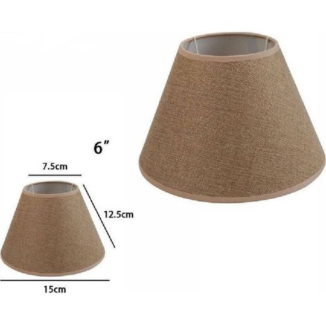 Abat-jour Conique Cylindrique Classique De Remplacement Pour Lampe Et Applique En Tissu Tnt -6" -brun