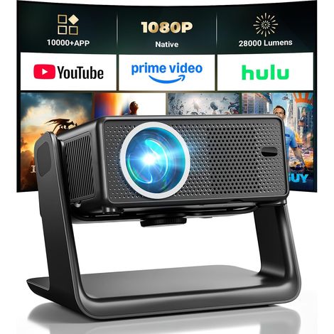 Einyoumily Video Projector, Compatible with Netflix 1080P, WiFi6 (1/5)
