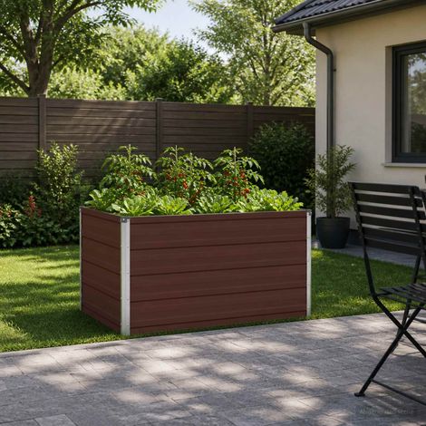 vidaXL Cama de Jardín Elevada Marrón 100 x 80 x 55 cm (1/5)