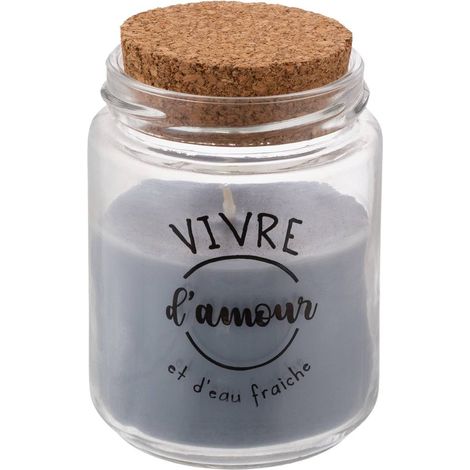 Candela profumata da 130 g in vaso di vetro con coperchio in sughero abbinato - Atmosphera créateur d'intérieur (1/5)