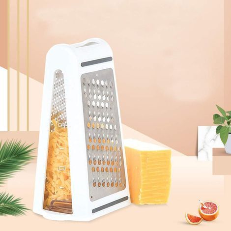 Dual-Sided Kitchen Grater - Coarse & Fine Shredder for Cheese, Butter, Vegetables, Durable ABS & Stainless Steel, Compact (1/5)