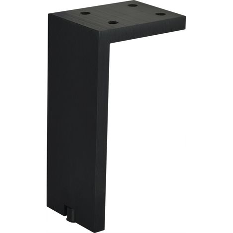 Dekorfuß  Fonda 150 x 10 mm, Länge 150 mm, Aluminium, schwarz gebürstet