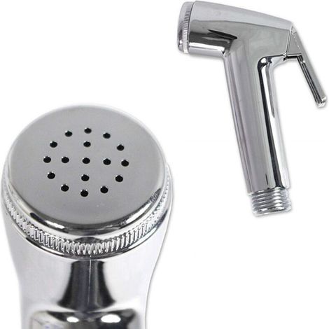 Hydroscope - Douchette À Bouton Poussoir - Pour Salle De Bain Et Jardin - Universel - Chrome - 1 Pièce