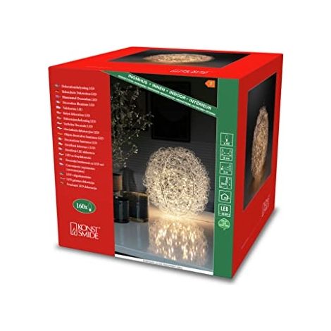 KONSTSMIDE 3515-303 DÉCORATION DE NOËL, FIL MÉTALLIQUE PVC, SILVER SHADES