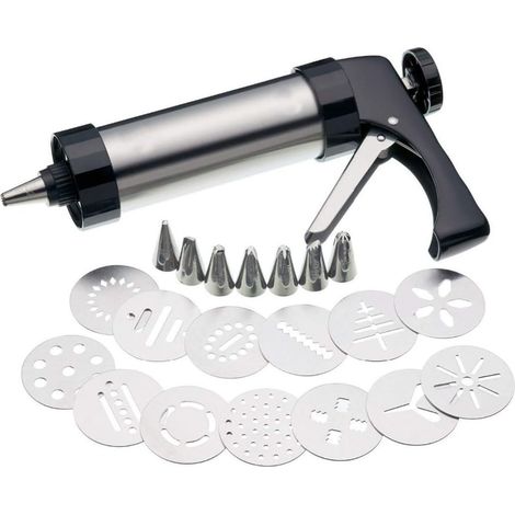 Set zur Herstellung von Keksen und Zuckerguss, 13 Keksformen, 7 Spritztüllen, Werkzeuge zum Dekorieren von Kuchen