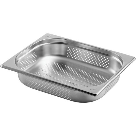 Bac GN 1/2 - Inox - 325x265x100mm - 6,5L - Perforé - TopLine - Saro