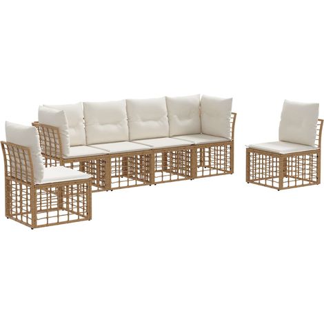 Maison Exclusive - Outdoor-Sofagarnitur Natur Polyester