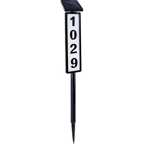 Lot de 3 Chiffres et Lettres en Aluminium, Éclairage Solaire Automatique, Étanche, Blanc Froid ou Chaud (1/5)