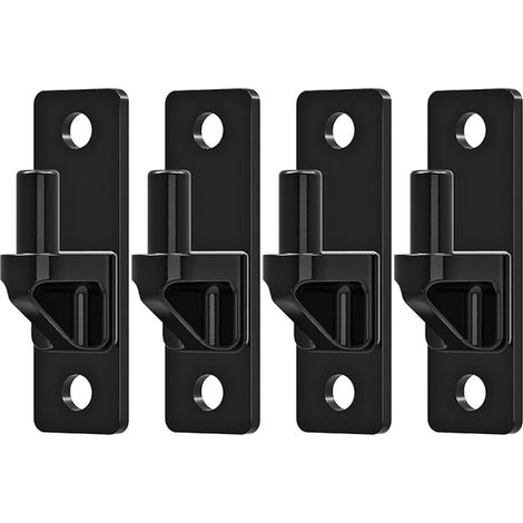 charnières de portail en acier avec finition galvanisée, noires de 6 mm avec broche de 1,6 cm pour portails de ferme, clôtures, granges (1/5)