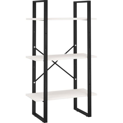 Scaffale portaoggetti di design 60 x 30 x 105 cm in legno massello di pino bianco 020000626