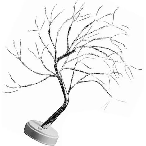 Arbre lumineux féerique bonsaï, éclairage chaud, 108 LED, alimentation par piles, interface USB, interrupteur tactile, arbre en métal pour la maison (1/5)