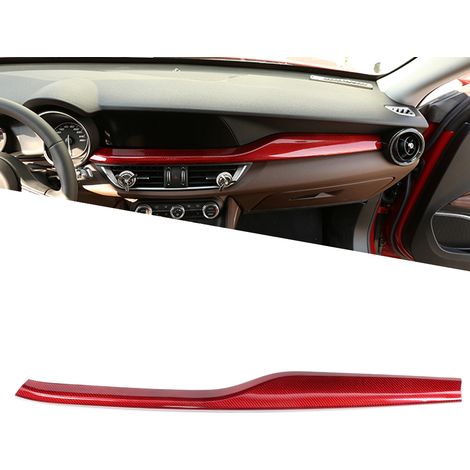 Panneau de garniture de console centrale pour conduite à gauche, compatible avec Alfa Romeo Stelvio 2017-2019 (1/5)