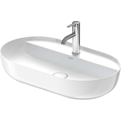 Duravit Luv - Lavabo da appoggio, 70x40 cm, senza troppopieno, con foro per miscelatore, bianco 0380700000 (1/2)