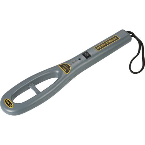 Hochempfindlicher, tragbarer Metalldetektor für Sicherheitskontrollen mit akustischem Signal und Vibrationsalarm.