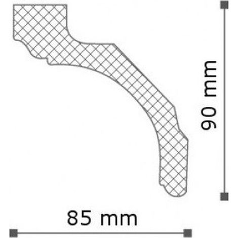 Eckleiste NMC Z20 ARSTYL Noel Marquet Zierleiste Stuckleiste Modernes Design weiß 2 m