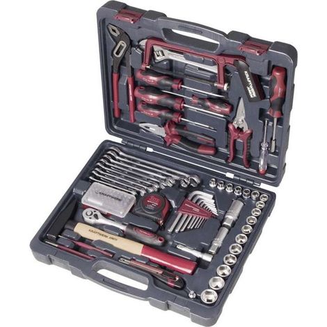 Kraftwerk – Coffret multi-outils 88 pièces – Douilles 3/8' 6-24 mm – Clé à cliquet réversible 45 dents – Boîte à embouts amovible 33 pièces (1/2)