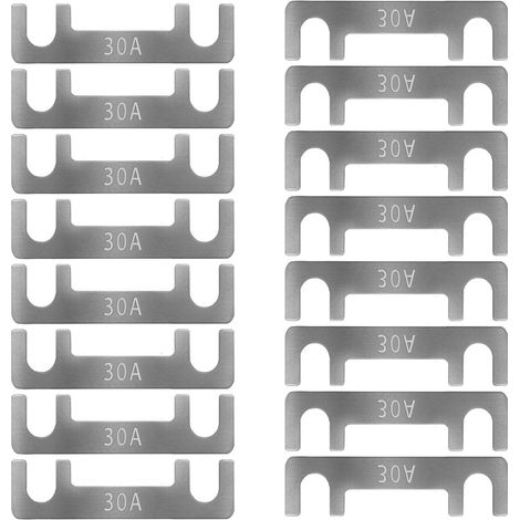 16 x Car Flat Fuse Strip Fuses for Auto Fuses 30A 40A 50A 60A 70A 80A 100A 110A 125A 150A for Auto/Truck/RV/Truck/Motorcycles (50A)