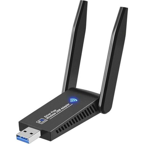 Adaptador WiFi USB 3.0 de doble banda potente, 2.4G/5.8GHz, adaptador WiFi para PC/portátil/tableta, compatible con Windows 11/10/8/7/Vista/XP, Mac OS X (1/2)
