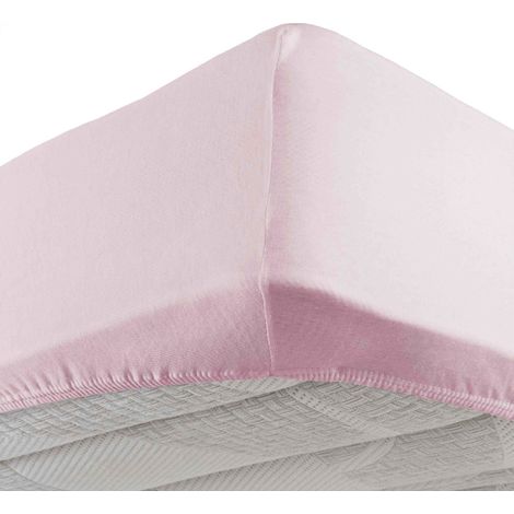 Drap housse 2 personnes Jersy - 160 x 200 cm - Jersey - Dragée - Livraison gratuite (1/5)