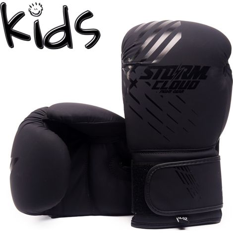 Gants de boxe StormCloud Lynx pour enfants, noir/noir, 170 g (1/5)