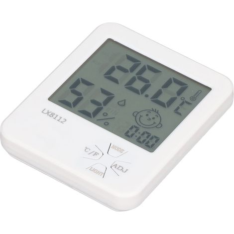 Thermomètre hygromètre intérieur numérique électronique avec capteur pour mesurer humidité et température, écran LCD (1/5)