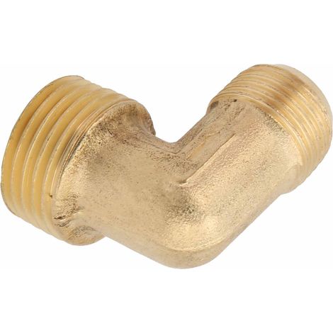 Compresseur d'air 1100 W, coude en laiton à 90°, clapet anti-retour, accessoires, raccords 1/2 x 3/8 avec chanfrein (1/5)
