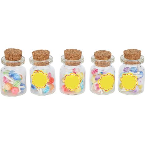 Bouteille en Verre Miniature pour Maison de Poupée - Bonbons Modèle DIY Décoration (15 Capsules) (1/5)
