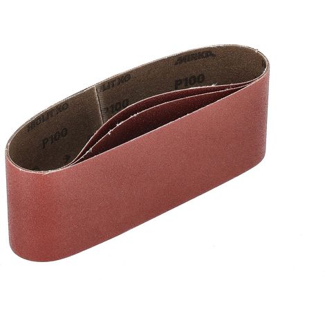 bande abrasive tissu 75x457mm grain P100 pour ponceuse bande (1/4)