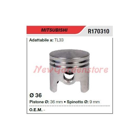 Pistone segmenti spinotto MITSUBISHI decespugliatore TL33 170310