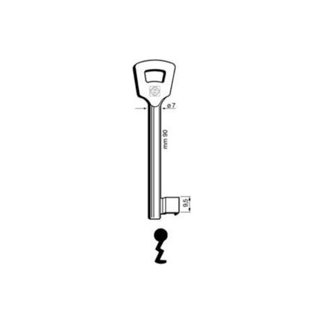 5 x SILCA 6NFH7L (EX 7NFHL) CHIAVE PATENT NICHELATA