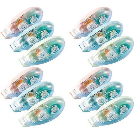 Lot de 12 rouleaux de ruban adhésif double face, 3 couleurs, pour scrapbooking (1/5)