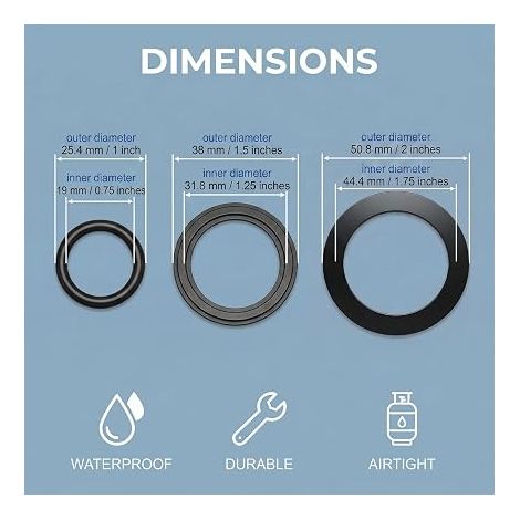 Pool Seal and O-Ring for Valve, Rubber Washer for Pool Valves, Pool 10745 10262 10255 25076RP (1/4)