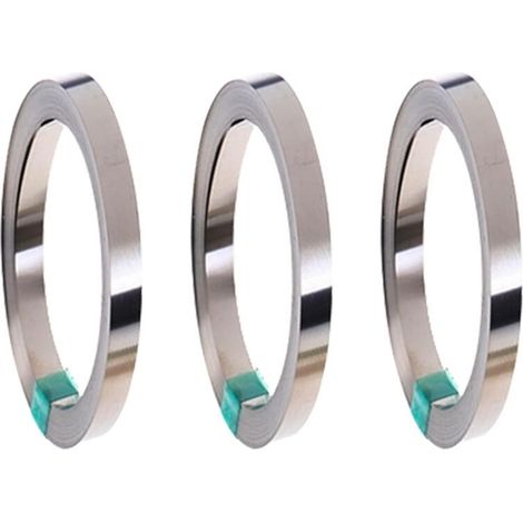 Nickelbandrollen: Reines Nickelband, 0,18 mm x 10 m, punktschweißbar, korrosionsbeständig, für 18650-Akkus. (1/5)