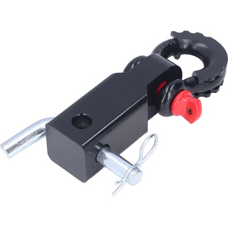 Universelle 2"-Anhängerkupplung mit Schäkel zum Abschleppen und Bergen von Fahrzeugen – Stahlzubehör für Pkw, Lkw, Jeeps, schwarz
