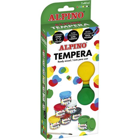TEMPERA ALPINO 40 ml ESTUCHE 7 - Pack de 5 unidades