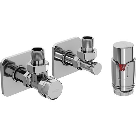 Mexen G00 Thermostat-Set Eckig mit Abdeckung S, Chrom - W901-900-909-01 (1/2)