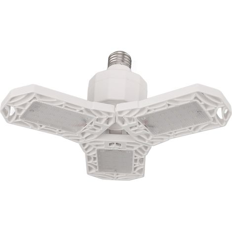 Plafonnier LED modulable 6000K E26/E27 avec 3 panneaux réglables pour garage, atelier, usine, salle de sport (1/5)