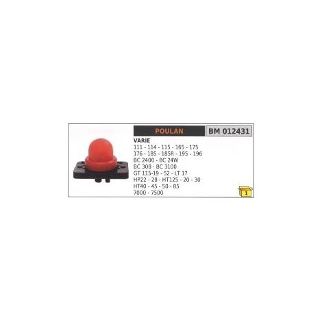 Cebador de mezcla de gasolina POULAN 111 - 114 - 115 - BC308 - BC24W - Motosierra HP22